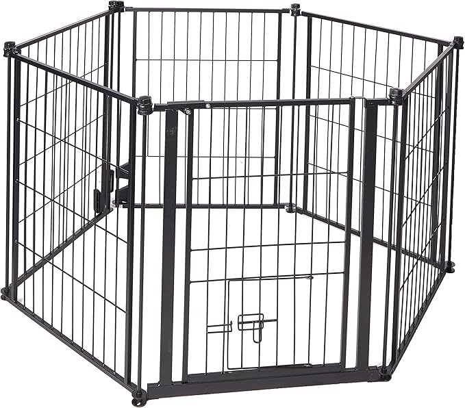 Carlson Pet Products Outdoor Super Wide Pet Pen and Gate Black 28x144 Inch
