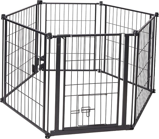 Carlson Pet Products Outdoor Super Wide Pet Pen and Gate Black 28x144 Inch