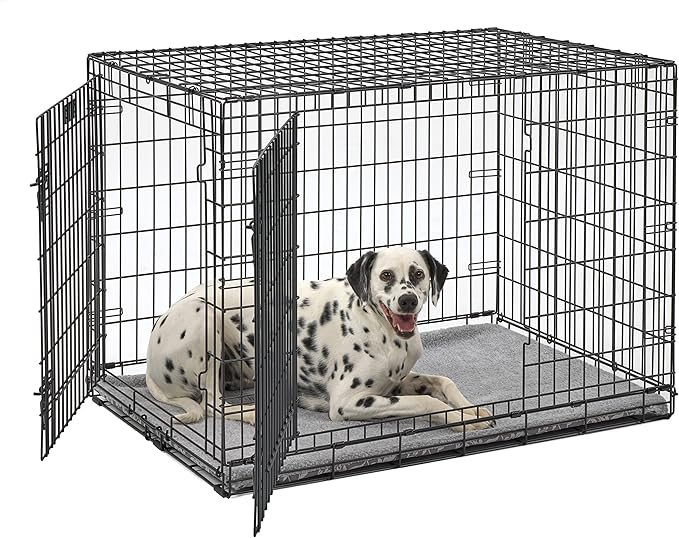 MidWest Homes for Pets Quiet Time Reversible Crate Pan Cover 42' Gray Floral/Fleece