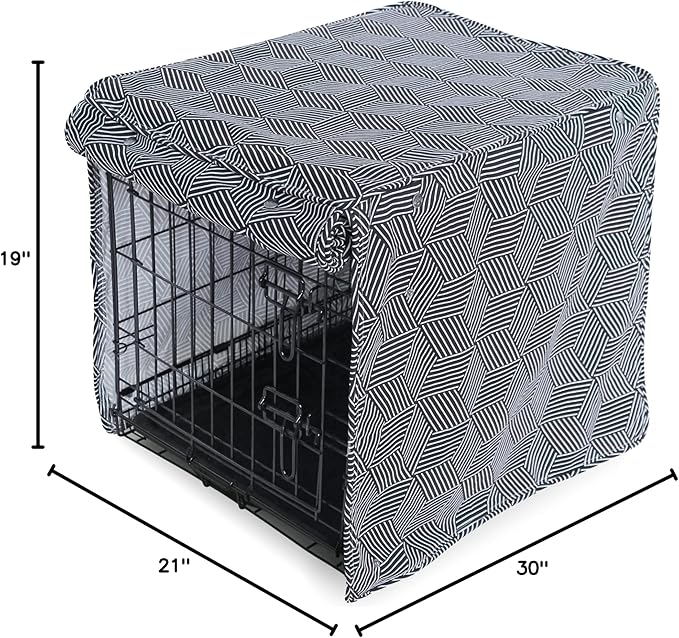 Molly Mutt Rough Gem Dog Crate Cover, 100% Cotton Canvas Cover with 2 Roll-Up Panels, Ideal for Dog or Cat Crate, Durable, Washable, and Free of Harmful Chemicals, 30" x 19" x 21"