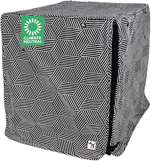 Molly Mutt Rough Gem Dog Crate Cover, 100% Cotton Canvas Cover with 2 Roll-Up Panels, Ideal for Dog or Cat Crate, Durable, Washable, and Free of Harmful Chemicals, 30" x 21" x 24"