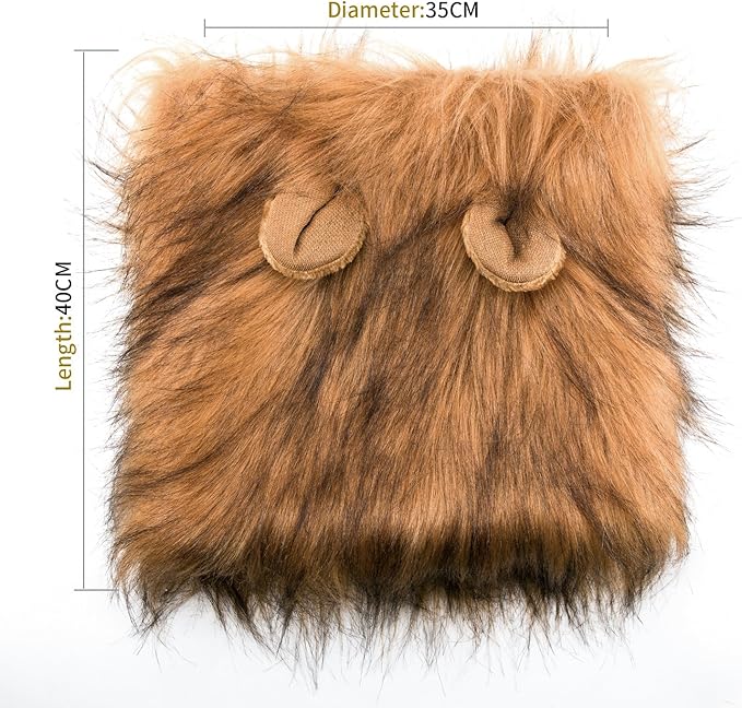 Realistic & Funny Lion Mane for Dogs Complementary Lion Mane for Dog Costumes for Medium to Large Sized Dogs Costumes for Animals