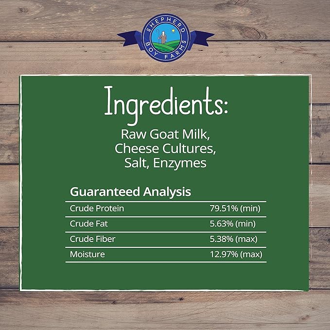 Freeze Dried Dog and Cat Treats, Goat Cheese, All Natural Single Ingredient Freeze-Dried Dog Treat & Dog Snacks, Made in USA, High Protein, Essential Nutrition of Raw Dog Food, 8oz