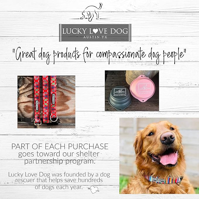 Lucky Love Dog, Winter Stocking Caps and Mittens Dog Collar, Matching Snowflakes Collar for Male and Female Dogs - (Small, Chilly Collar)