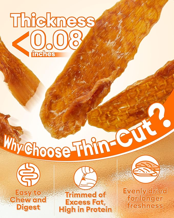 Chicken Jerky Dog Treats - All-Natural, High-Protein 17.63 oz Sealed Box, Single-Ingredient, Preservative-Free, Gluten-Free, Perfect for Training & Healthy Snacking