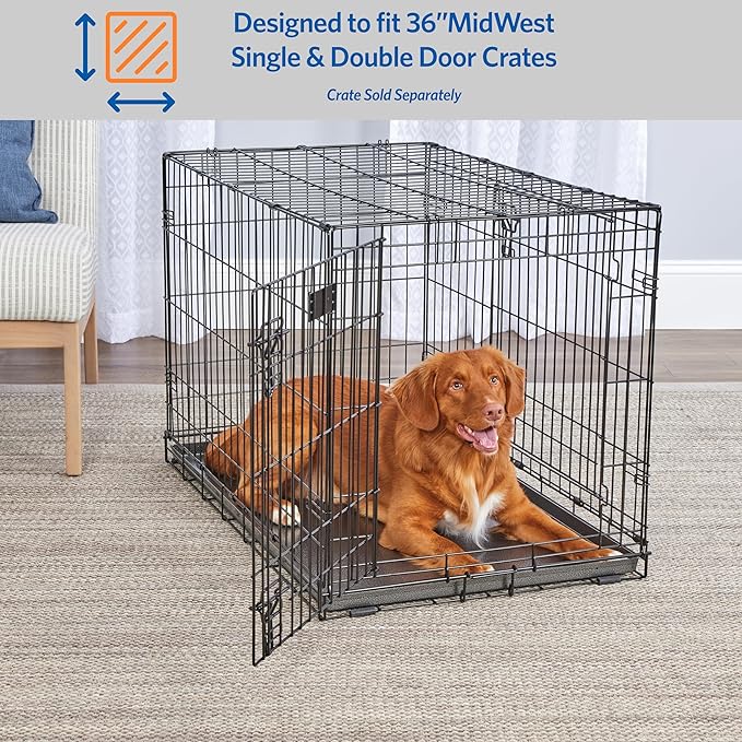 MidWest Homes for Pets Metal Dog Crate Replacement Pan; 36 inch