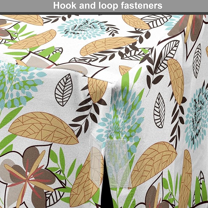 Lunarable Paint Dog Crate Cover, Leaf Petals Flourish Summer Florets Dahlia Romantic Girls, Easy to Use Pet Kennel Cover for Cats & Medium Dogs, 30 Inch, Sand Brown Pale Blue