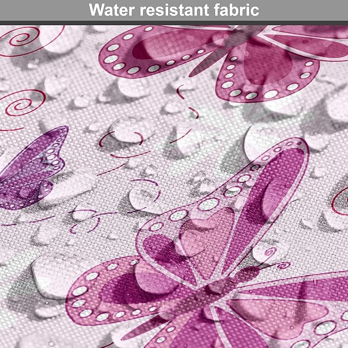 Ambesonne Purple Dog Crate Cover, Abstract Butterflies on Floral Background Feminine Romance Illustration, Easy to Use Pet Kennel Cover for Small Dogs Puppies Kittens, 22 Inch, Maroon Purple Pale Pink