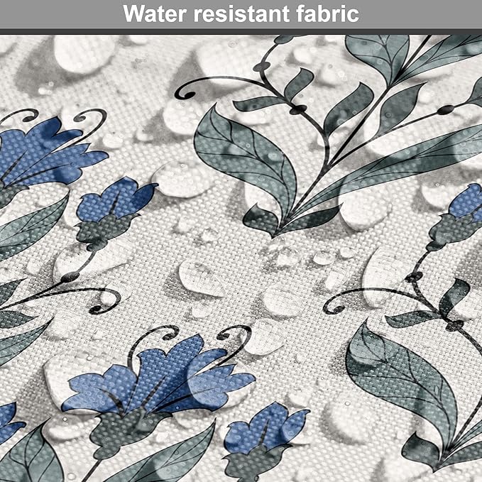 Ambesonne Floral Dog Crate Cover, Rhythmic Leaves Flowers Blossoms Nostalgic Style, Easy to Use Pet Kennel Cover for Medium Large Dogs, 48 Inch, Champagne Multicolor