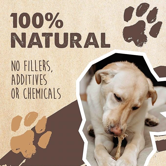 Mighty Paw 100% Natural Unbleached Cow Ears for Dogs - Single Ingredient Dog Chews - Cow Ears for Dogs Chew Treats Suitable for Small, Medium & Large Pets - Cow Ear Dog Chews 12 Pack