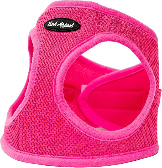 Bark Appeal Reflective Mesh Step in Harness, Medium, Pink