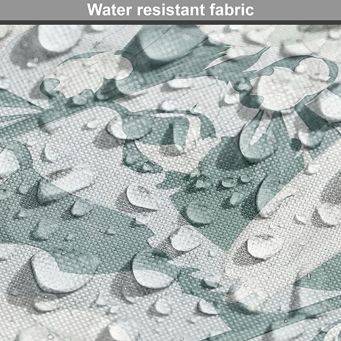 Lunarable Jasmine Dog Crate Cover, Delicate Pointy Petals Flower in Muted Tones, Easy to Use Pet Kennel Cover for Cats & Medium Dogs, 30 Inch, Pale Teal Pale Blue