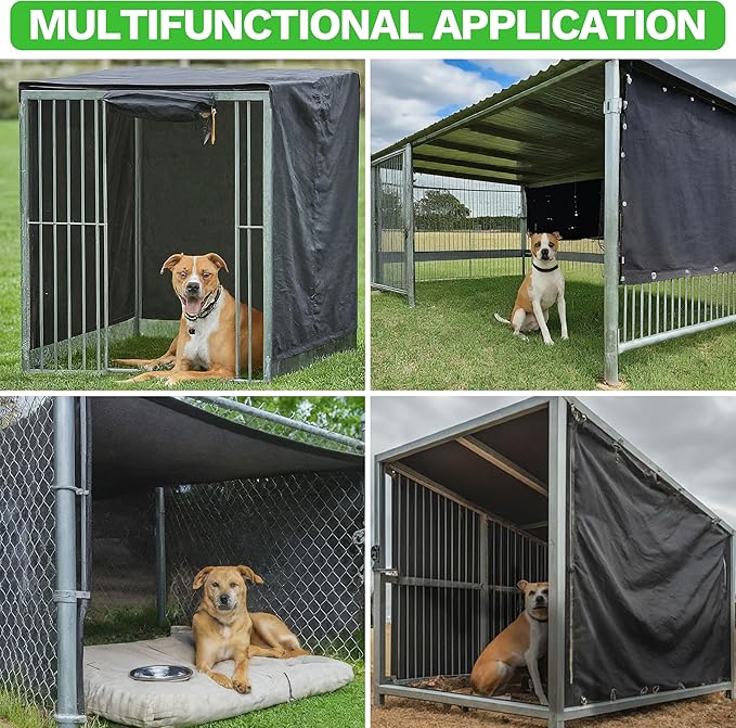ColourTree 4' x 22' SandBeige Custom Size Shade Cloth with Grommets - 90% Sunblock, Durable Mesh Fabric Tarp for Dog Kennel Cover, Fence Privacy Screen, Greenhouse, Chicken Coop & Pet Playpen