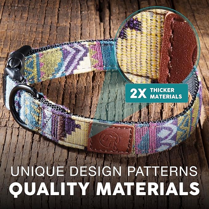 Embark Urban Dog Collar – Dog Collar Stylish & Durable Nylon Dog Collar for Large Dogs, Small Dogs & Medium Dogs.Comfortable Pet Collar Strong Buckles for Any Size Breed (Azure, Large)