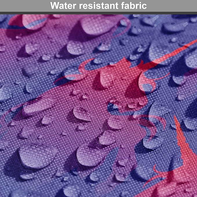 Lunarable Myth Dog Crate Cover, Pattern with Unicorn Silhouettes in Ombre, Easy to Use Pet Kennel Cover for Small Dogs Puppies Kittens, 18 Inch, Indigo Magenta