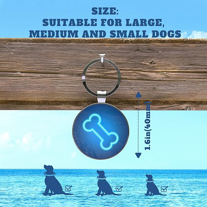 QR Code Dog Tag,Dog Tags Personalized for Pets, Custom Dog Name ID Tags Personalized Dog and Cat Tags -Free Online&Scan QR Receive Instant Location Alert Email