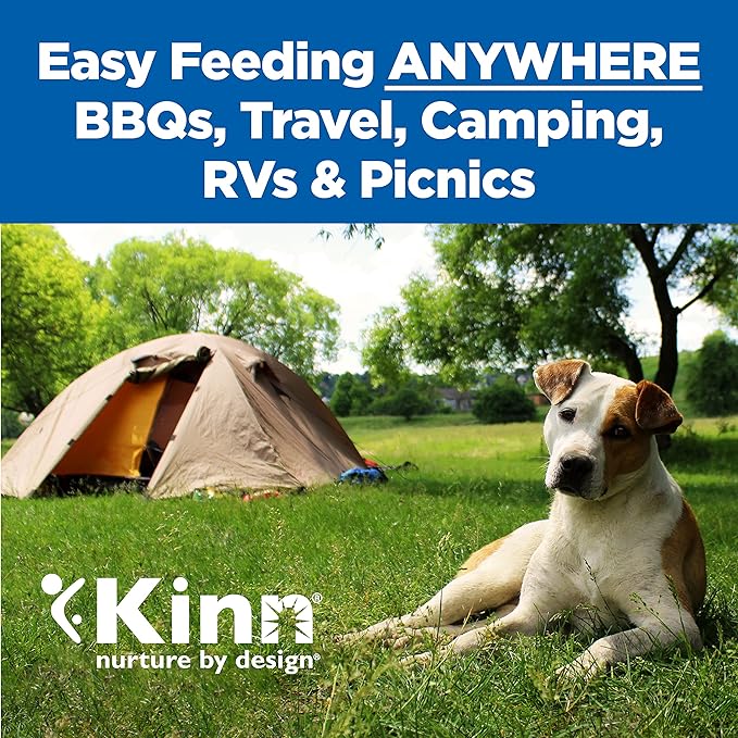 Kinn Kleanbowl Pet Bowl Stainless Steel Frame with Compostable Refills, 32 oz (Pack of 1) – Spill-Proof Stable Disposable Dog Bowls for Easy Cleaning and Healthy Pets, No Plastic