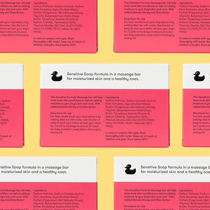 Soap Bar Sensitive 210g - Dog Shampoo Bar - Pet Shampoo with Manuka Honey & Shea Butter