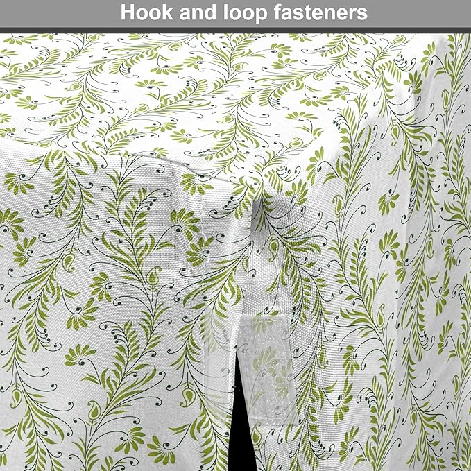 Ambesonne Flower Dog Crate Cover, Paisley Leaf Antique Stem Swirl Traditional Damask Fashion Stylize Flora, Easy to Use Pet Kennel Cover for Cats & Medium Dogs, 30 Inch, Black White