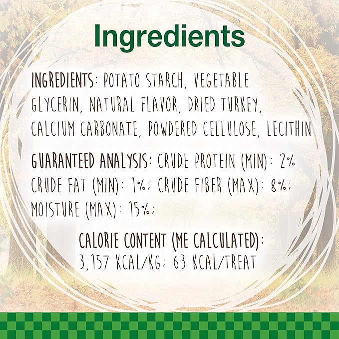 Nylabone Healthy Edibles WILD Natural Long-Lasting Turkey Flavor Bone Chew Treats for Dogs, Small/Regular (4 Count)