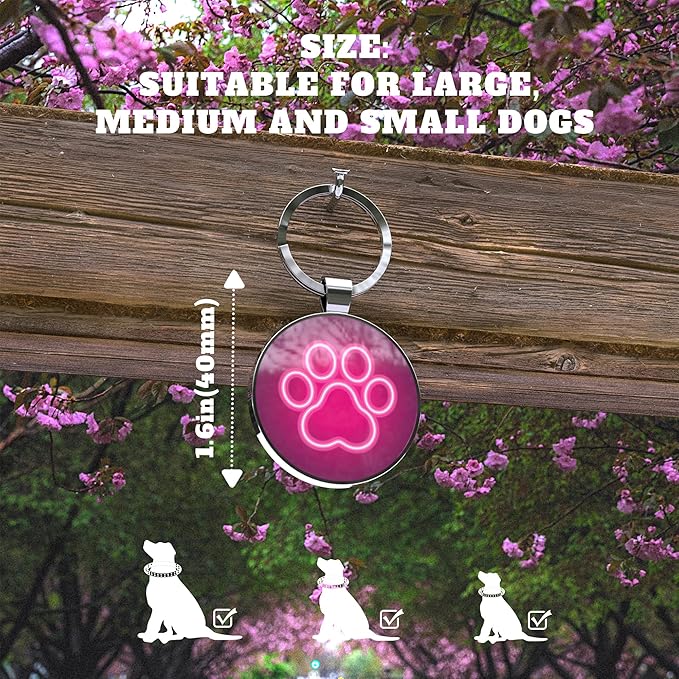 QR Code Dog Tag,Dog Tags Personalized for Pets, Custom Dog Name ID Tags Personalized Dog and Cat Tags -Free Online&Scan QR Receive Instant Location Alert Email