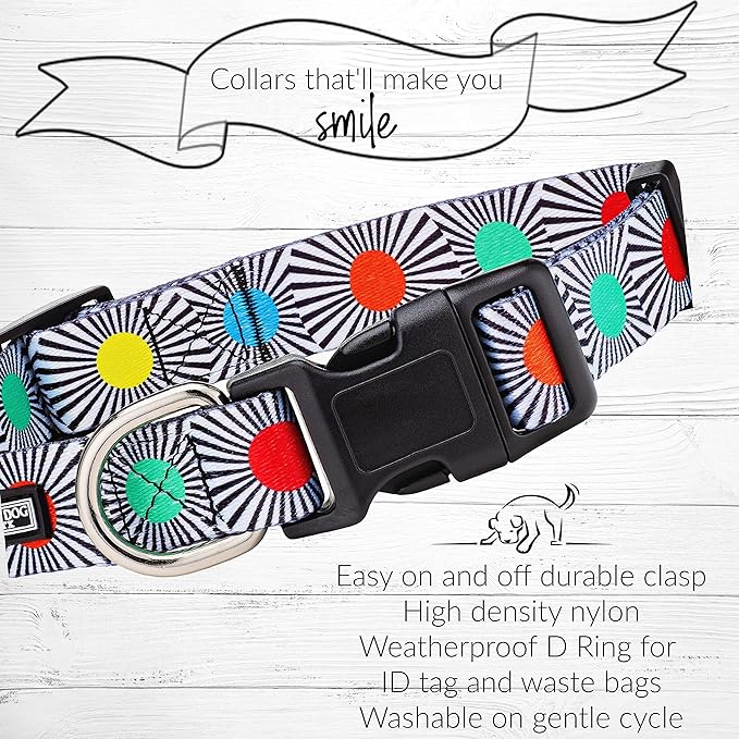 Lucky Love Dog, Adjustable Fun Style Collar and Leash Set for Dogs, Bright Color Matching Dog Collar and Leash - (Small, SOCO Combo)