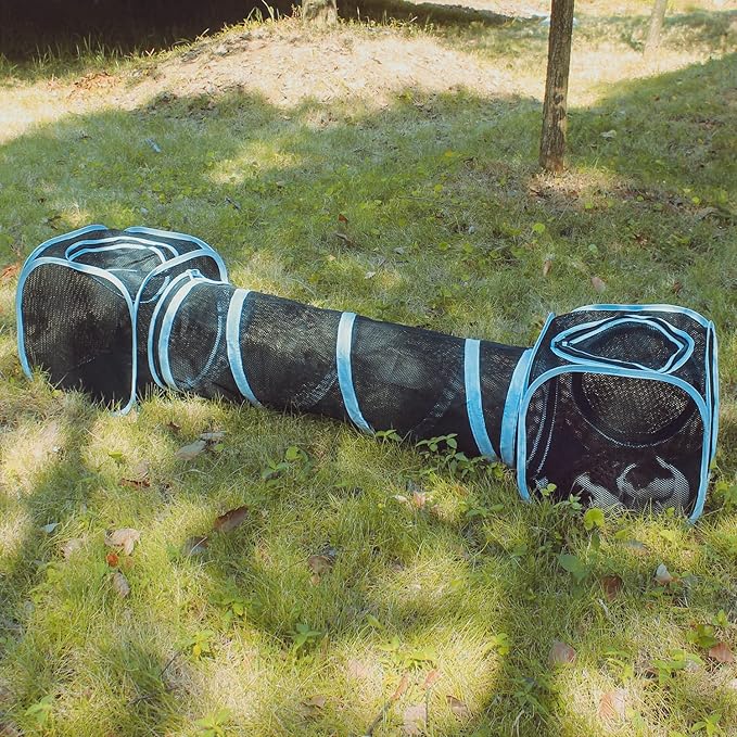 Cat Furniture Tent for Indoor and Outdoor Playpen Portable Cat Tunnels, Outdoor Kennel (2 Cube + Tunnel)
