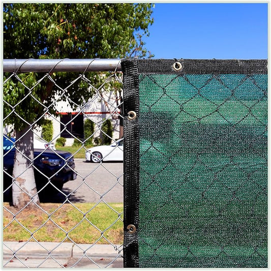 ColourTree 4' x 23' Green Custom Size Shade Cloth with Grommets - 90% Sunblock, Durable Mesh Fabric Tarp for Dog Kennel Cover, Fence Privacy Screen, Greenhouse, Chicken Coop & Pet Playpen