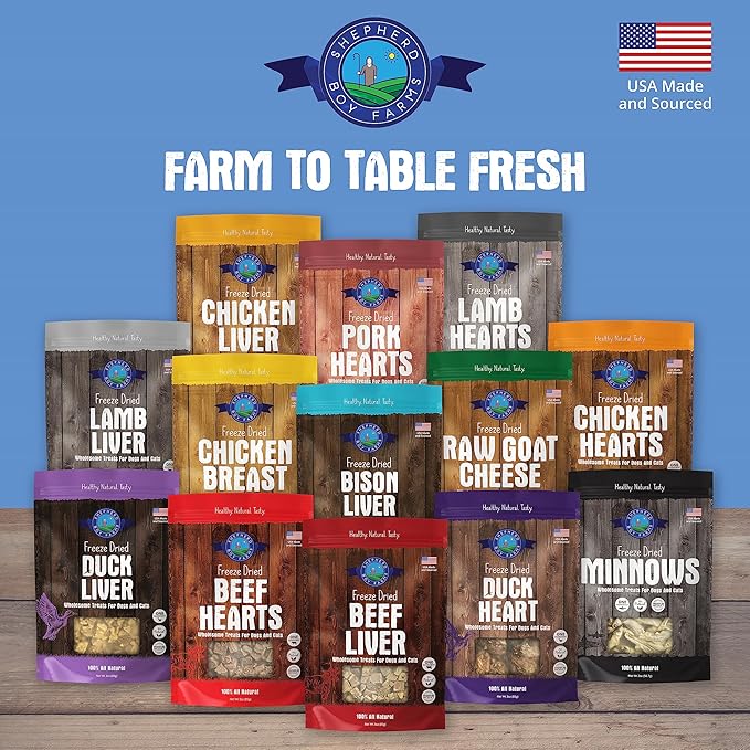 Freeze Dried Dog and Cat Treats, Beef Liver, All Natural Single Ingredient Freeze-Dried Dog Treat & Dog Snacks, Made in USA, High Protein, Essential Nutrition of Raw Dog Food, 8oz