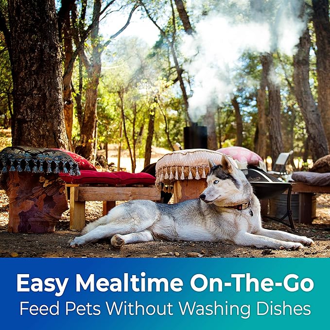 Vet-Grade Biodegradable Disposable Tan Kraft Pet Bowls Bulk 100 Pk 8 Oz/1 Cup. Non-Toxic Food and Water Dishes for Puppies, Small Dogs or Cats. Sturdy and Leakproof for Healthy Pets!