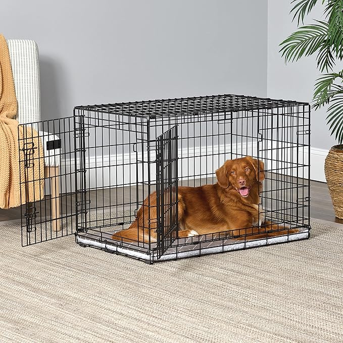 MidWest Homes for Pets Quiet Time Reversible Crate Pan Cover 36' Mushroom Diamond/Fleece