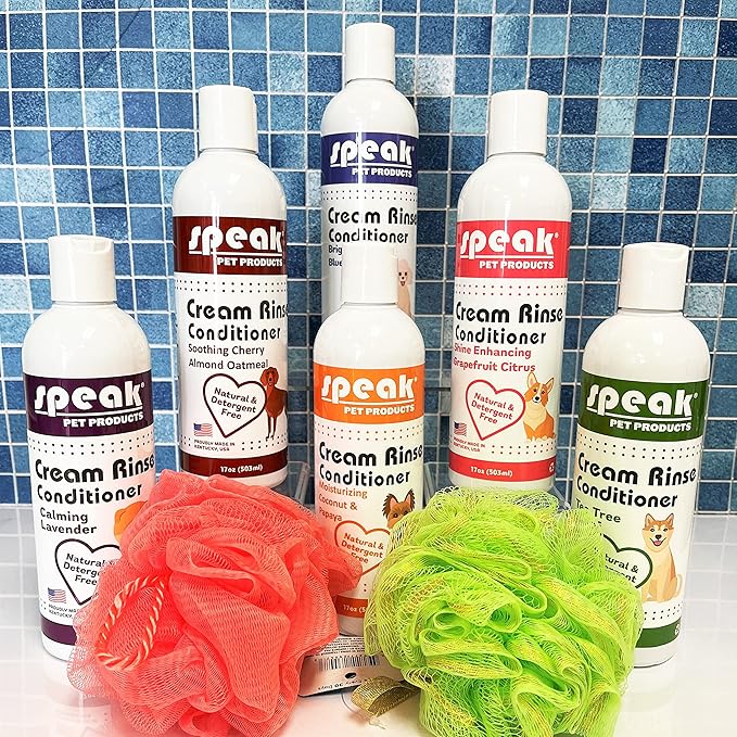 Dog Natural Cream Rinse Conditioner, Brightening Blueberry Plum, 17oz