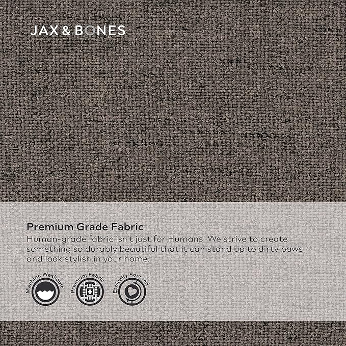 Jax & Bones Dog Crate Cover & Dog Crate Pad Set - Includes Crate Bed, Kennel Cover, & Soft Liner That Acts Like a Bumper - Medium Lark Graphite - Made in USA
