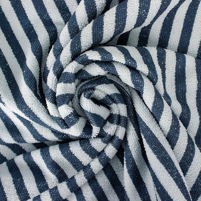 My Doggy Place - Super Absorbent Microfiber Towel - Dog Bathing Supplies - Microfiber Drying Towel - Washer Safe - Charcoal Striped - 45 x 28 in - 2 Pack