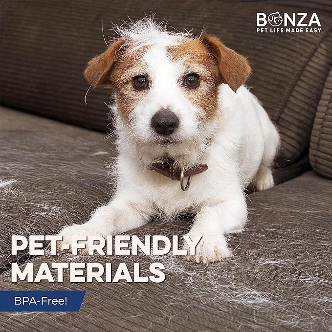 Bonza Dog and Cat Massage Brush - Dog Bath Brush with Removable Screen - Soft Silicone Dog Massage Brush - Dog Grooming Brush - For Pets Gentle Grooming - Short and Long Haired Pet Washing Brush