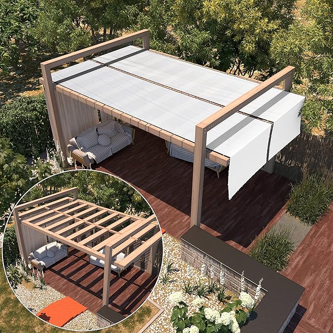 ColourTree 5' x 15' White Custom Size Shade Cloth with Grommets - 90% Sunblock, Durable Mesh Fabric Tarp for Dog Kennel Cover, Fence Privacy Screen, Greenhouse, Chicken Coop & Pet Playpen