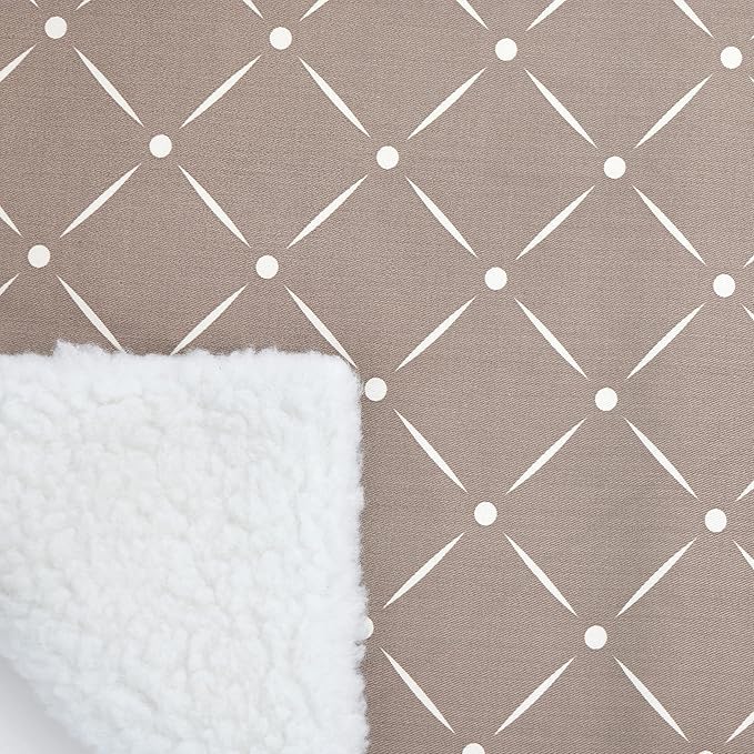 MidWest Homes for Pets Quiet Time Reversible Crate Pan Cover 24' Mushroom Diamond/Fleece, Small