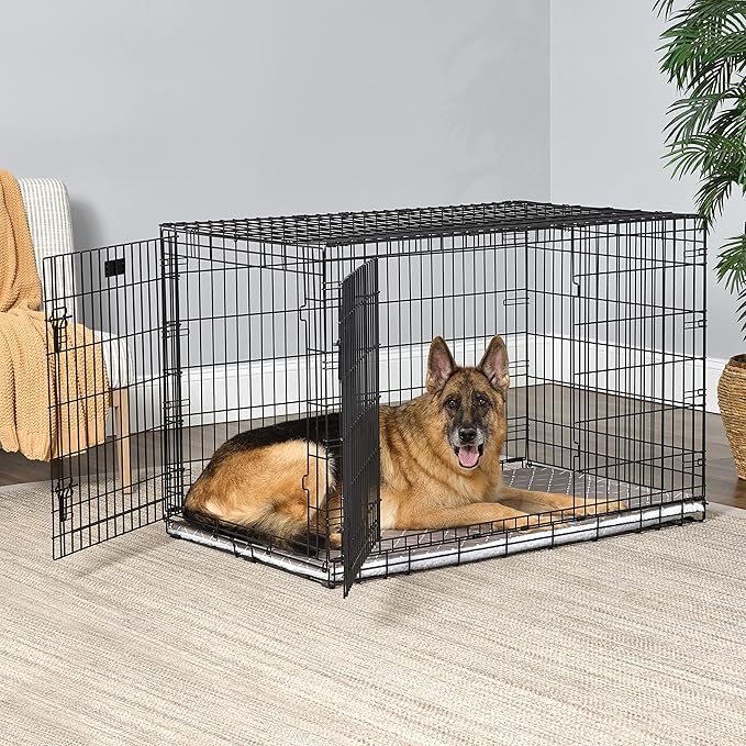 MidWest Homes for Pets Quiet Time Reversible Crate Pan Cover 48' Mushroom Diamond/Fleece