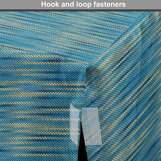 Lunarable Yellow and Blue Dog Crate Cover, Knitted Melange Inspired Graphic Clothing Texture Pattern, Easy to Use Pet Kennel Cover for Medium Large Dogs, 48 Inch, Pale Yellow Navy Blue