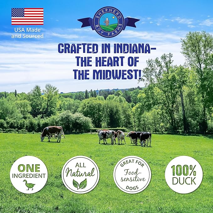 Freeze Dried Dog and Cat Treats, Duck Liver, All Natural Single Ingredient Freeze-Dried Dog Treat & Dog Snacks, Made in USA, High Protein, Essential Nutrition of Raw Dog Food, 8oz